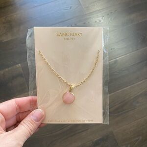 Sanctuary project gold Chain Necklace with Pink pendant